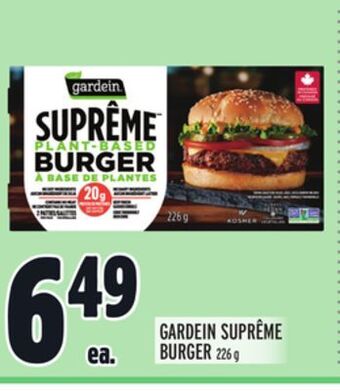 Metro Gardein suprême burger offer