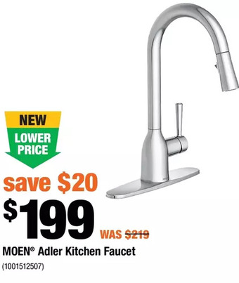 Home Depot Moen adler kitchen faucet offer