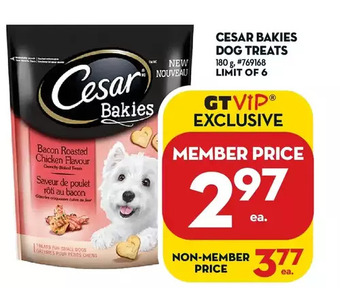 Giant Tiger Cesar bakies dog treats offer