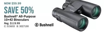 Cabela's Bushnell all-purpose 10x42 binoculars offer