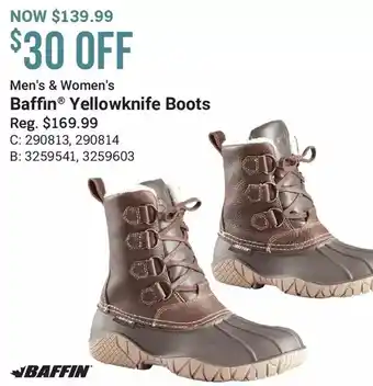 Cabela's Baffin yellowknife boots offer