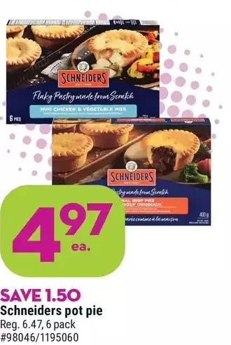 Giant Tiger Schneiders pot pie offer