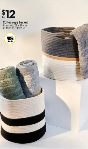 Giant Tiger Cotton rope basket offer