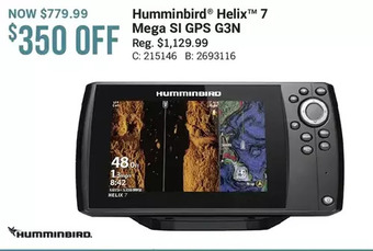 Cabela's Humminbird helix 7 mega si gps g3n offer
