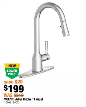 Home Depot Moen adler kitchen faucet offer