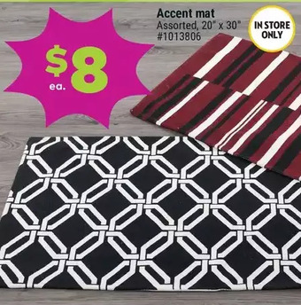 Giant Tiger Accent mat offer
