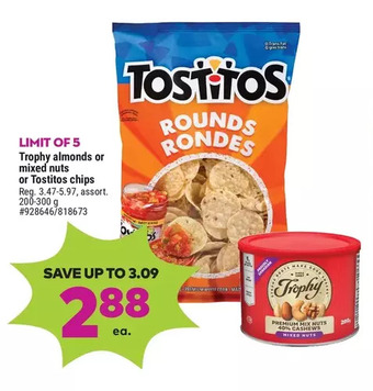 Giant Tiger Trophy almonds or mixed nuts offer