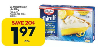 Giant Tiger Dr. oetker shirriff pie filling offer