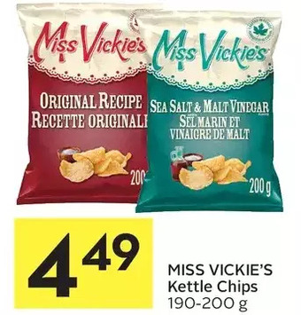 Foodland Miss vickie's kettle chips offer