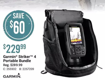 Cabela's Garmin striker 4 portable bundle offer