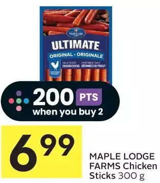 Foodland Maple lodge farms chicken sticks offer