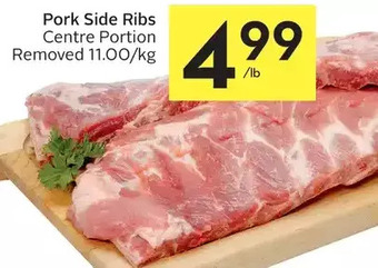 Foodland Pork side ribs offer