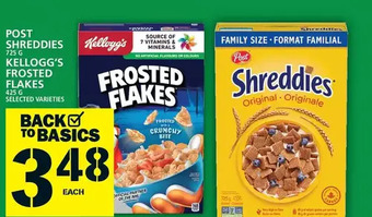 Food Basics Post shreddies | kellogg's frosted flakes offer