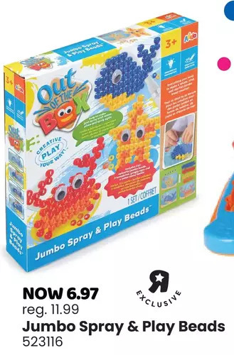 Toys R us Out of the box jumbo spray and play beads - r exclusive offer