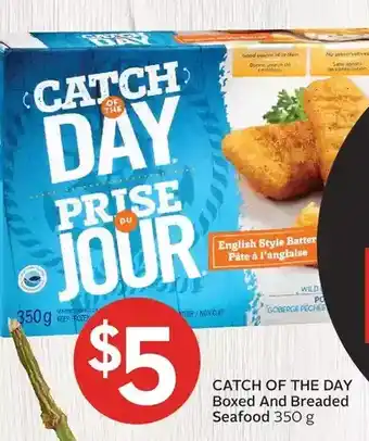 Foodland Catch of the day boxed and breaded seafood offer