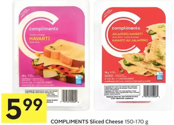 Foodland Compliments sliced cheese offer