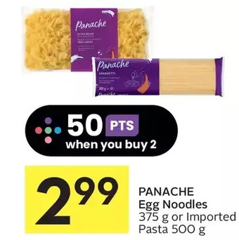 Foodland Panache egg noodles or imported pasta offer