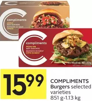 Foodland Compliments burgers offer