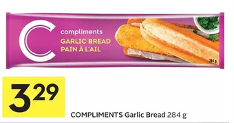 Foodland Compliments garlic bread offer