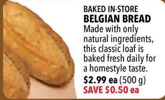 Farm Boy Baked in-store belgian bread offer