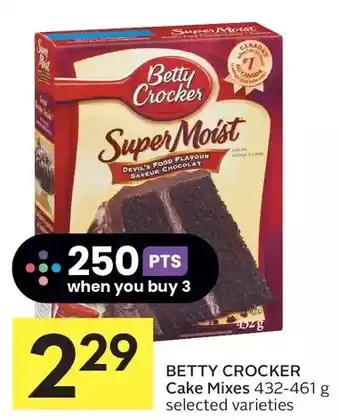 Foodland Betty crocker cake mixes offer