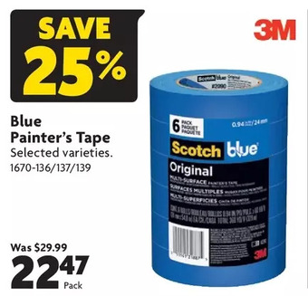 Home Hardware Blue painter's tape offer