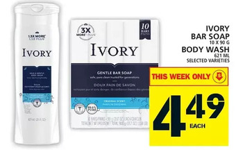 Food Basics Ivory bar soap | body wash offer