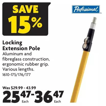 Home Hardware Locking extension pole offer
