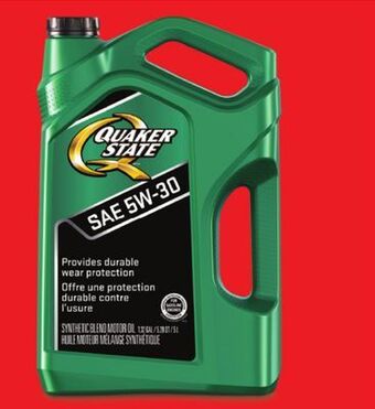 Canadian Tire Quaker state conventional motor oil offer