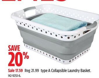 Canadian Tire Type a collapsible laundry basket offer