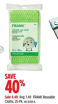 Canadian Tire Frank reusable cloths offer