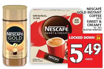 Food Basics Nescafe gold instant coffee | sweet & creamy offer