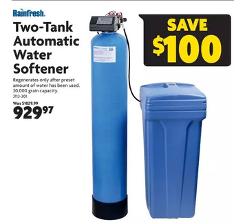 Home Hardware Two-tank automatic water softener offer