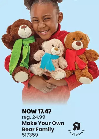 Toys R us Out to impress make your own bear family - r exclusive offer