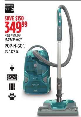 Canadian Tire Kenmore pop-n-go canister vacuum offer