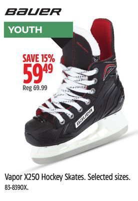 Canadian Tire Bauer vapor x250 hockey skates offer