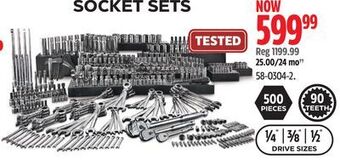 Canadian Tire Maximum master socket & wrench set, 500-pc, crv, nickel-chrome plating offer
