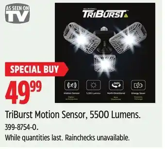 Canadian Tire Bell + howell triburst motion sensor, 5500 lumens offer