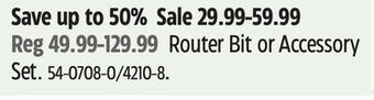Canadian Tire Maximum router bit or accessory set offer