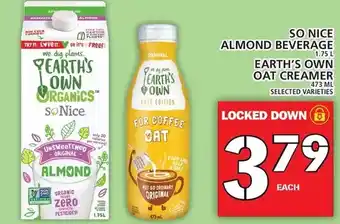 Food Basics So nice almond beverage | earth's own oat creamer offer