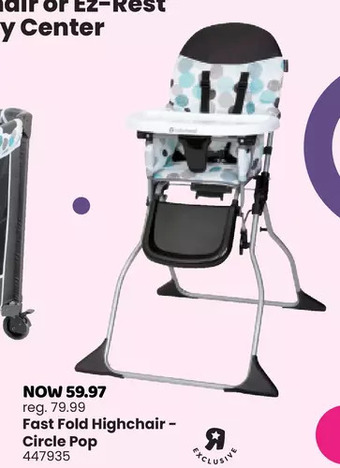 Babies 'R' Us Fast fold highchair - circle pop - r exclusive offer