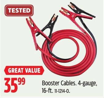 Canadian Tire Motomaster booster cables offer