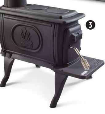 Canadian Tire Small cast-iron wood stove offer