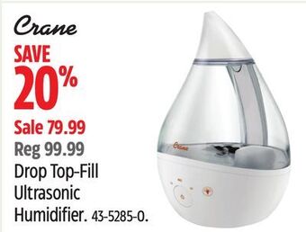 Canadian Tire Crane drop top-fill ultrasonic humidifier offer