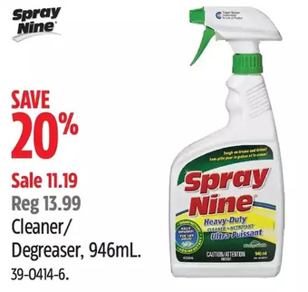 Canadian Tire Spray nine cleaner/ degreaser offer