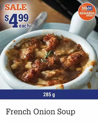M & M Food Market French onion soup offer