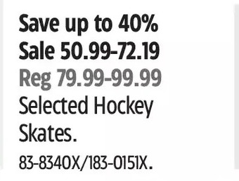 Canadian Tire Hockey skates offer