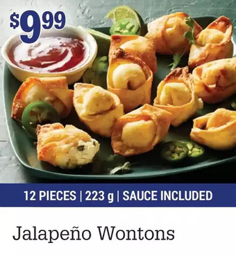 M & M Food Market Jalapeño wontons offer