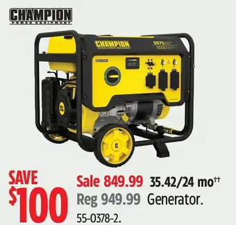 Canadian Tire Champion generator offer