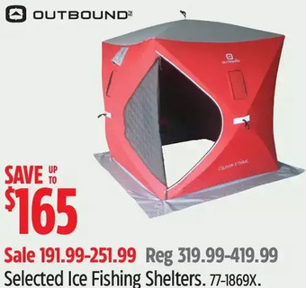 Canadian Tire Ice fishing shelters offer